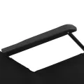 Chaises longues pliables 2 pcs avec repose-pied Acier Noir