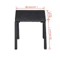 Chaises longues avec table Résine tressée Noir