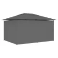Tonnelle de jardin avec rideaux 4 x 3 m Anthracite