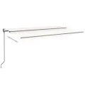 Auvent rétractable automatique 500x350 cm Crème