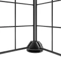 Cage animaux de compagnie à 36 panneaux et porte Noir 35x35 cm