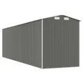 Abri de jardin Gris clair 192x689x223 cm Acier galvanisé