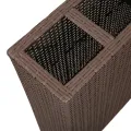 Lits surélevés de jardin et 4 pots 2 pcs Résine tressée Marron