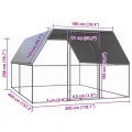 Poulailler d'extérieur 3x4x2 m Acier galvanisé