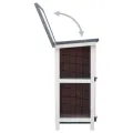Clapier d'extérieur 4 portes Gris Bois