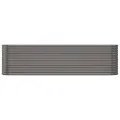 Lit surélevé de jardin Acier enduit de poudre 260x40x68 cm gris