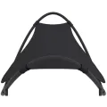 Chaise longue à bascule avec roues Acier et textilène Noir