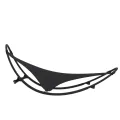 Chaise longue à bascule avec roues Acier et textilène Noir