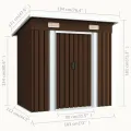 Abri de stockage pour jardin Marron 194x121x181 cm Acier