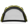 Tente de réception avec LED et 4 parois 3,6x3,6x2,3 m Vert