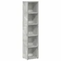 Armoires à CD 2 pcs Gris béton 21x16x93,5 cm Aggloméré