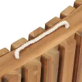 Chaise longue pliable avec table Bois de teck solide