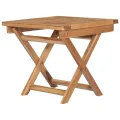 Chaise longue pliable avec table Bois de teck solide
