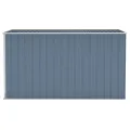 Abri de jardin mural Gris 118x288x178 cm Acier galvanisé