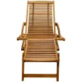 Chaise de terrasse avec repose-pied Bois d'acacia solide