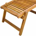 Chaise de terrasse avec repose-pied Bois d'acacia solide