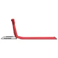 Tapis de plage pliables 2 pcs Acier et tissu Rouge
