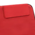 Tapis de plage pliables 2 pcs Acier et tissu Rouge