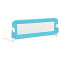 Barrière de sécurité de lit d'enfant Bleu 120x42 cm Polyester