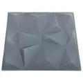 Panneaux muraux 3D 24 pcs 50x50 cm gris diamant 6 m²