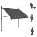 Auvent manuel rétractable avec LED 150 cm Anthracite