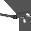 Auvent manuel rétractable avec LED 150 cm Anthracite