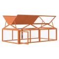 Enclos animaux marron 200x112,5x74 cm bois massif de pin