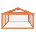 Enclos animaux marron 200x112,5x74 cm bois massif de pin