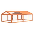 Enclos animaux marron 200x112,5x74 cm bois massif de pin