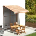 Tissu de remplacement pour auvent Jaune et orange 3x2,5 m