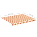 Tissu de remplacement pour auvent Jaune et orange 3x2,5 m