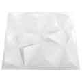 Panneaux muraux 3D 48 pcs 50x50 cm blanc diamant 12 m²