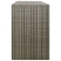 Abri pour poubelle triple Gris 207x80x117 cm Résine tressée