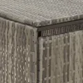 Abri pour poubelle triple Gris 207x80x117 cm Résine tressée