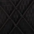 Chaises longues de jardin table à thé 3 pcs Résine tressée Noir