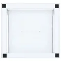 Socle pour machine à laver avec étagère coulissante Blanc