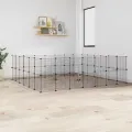 Cage animaux de compagnie à 52 panneaux et porte Noir 35x35 cm