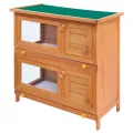 Clapier d'extérieur Enclos pour petits animaux 4 portes Bois