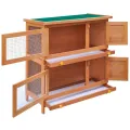 Clapier d'extérieur Enclos pour petits animaux 4 portes Bois