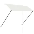 Auvent rétractable avec LED 250x150 cm Crème
