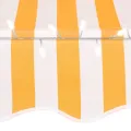 Auvent manuel rétractable avec LED 400 cm Blanc et orange