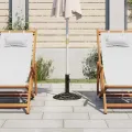 Socle de parasol Noir et bronze 9 kg 40 cm Fonte