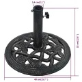 Socle de parasol Noir et bronze 9 kg 40 cm Fonte