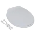 Abattant WC avec frein de chute 2 pcs Plastique Blanc