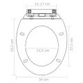 Abattant WC avec frein de chute 2 pcs Plastique Blanc
