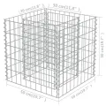 Lit surélevé à gabion Acier galvanisé 50x50x50 cm