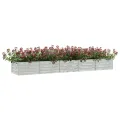 Lit surélevé de jardin 400x80x45 cm Acier galvanisé Argenté