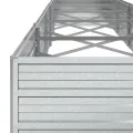 Lit surélevé de jardin 400x80x45 cm Acier galvanisé Argenté