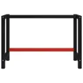 Cadre de banc de travail Métal 120x57x79 cm Noir et rouge