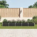 Lit surélevé de jardin Acier galvanisé 400x80x45 cm Anthracite